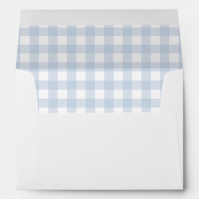 Enveloppe Bleu clair classique preppy bébé garçon douche Env (Dos (Bas))