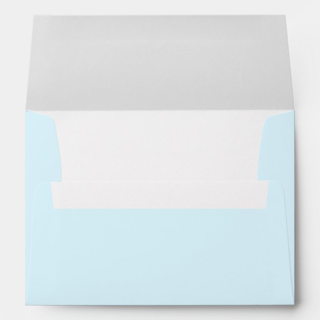 Enveloppe Bleu clair et blanc Élégant Moderne (Dos (Bas))
