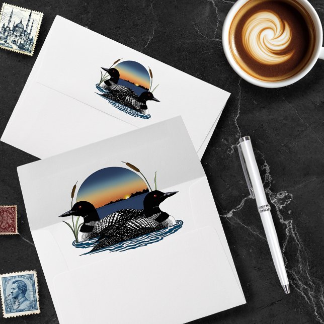 Enveloppe Bleu couché de soleil (Créateur téléchargé)