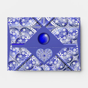 Enveloppe Bleu de dentelle en céramique de Grèce