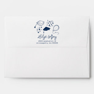 Enveloppe Bleu de la Marine Icônes de graduation