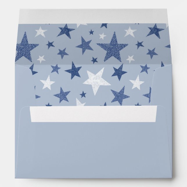 Enveloppe Bleu et blanc d'hiver (Dos (Bas))
