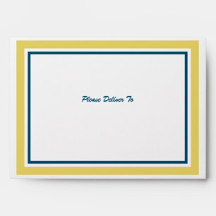 Enveloppe Bleu et Gold Graduation Party