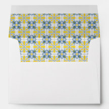 Bleu et jaune joli carrelage portugais motif