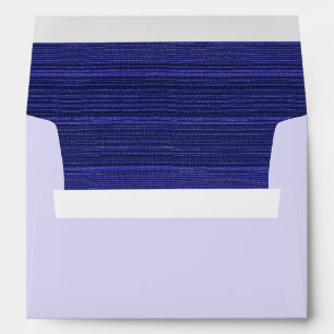 Enveloppe Bleu et noir rayures textiles
