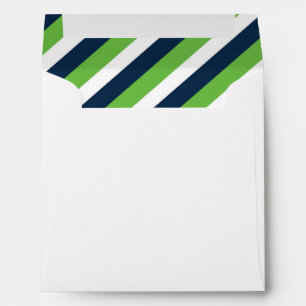 Enveloppe bleu et vert - Preppy