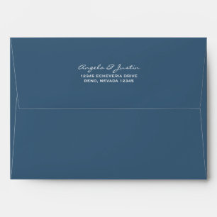 Enveloppe Bleu foncé solide de denim