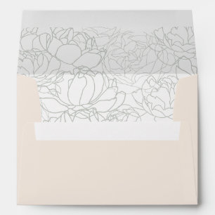 Enveloppe Bleu neutre imprimé Adresse de retour 5x7 Mariage