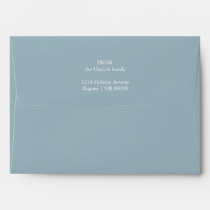 Enveloppe Bleu Rétro Boho Minimaliste Noël Expédition