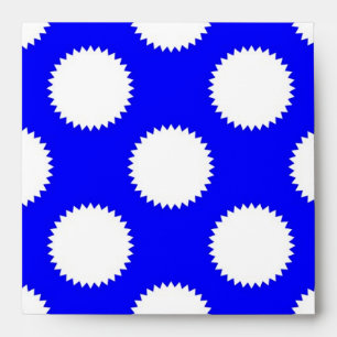 Enveloppe Bleu Royal et pois blanc