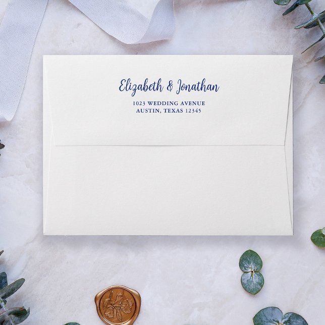 Enveloppe Bleu royal | Mariage (Créateur téléchargé)