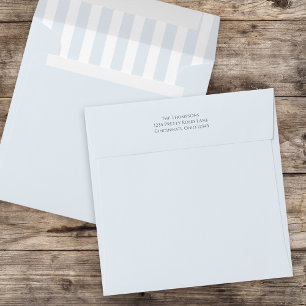 Enveloppe Bleu simple et minimaliste bandes striées minimes
