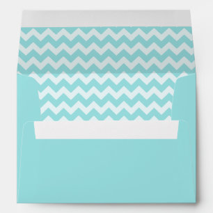 Enveloppe bleue d'impression de Chevron d'oeufs de