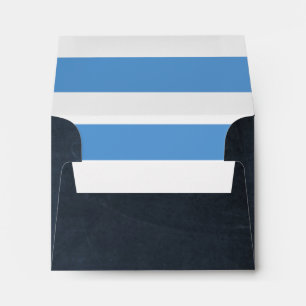 Enveloppe bleue du tableau RSVP