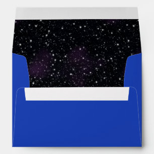Enveloppe bleue Stars Galaxy Nebula Linage