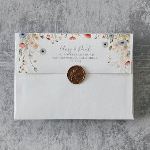 Enveloppe Blissant Boho Fleur sauvage Faire-part de mariage