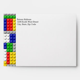 Enveloppe Blocs de construction Couleur primaire Anniversair