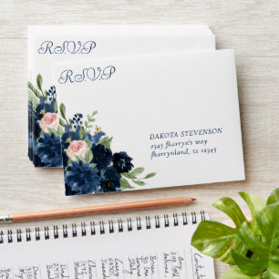 Enveloppe Blooms Chics Romantic Floral RSVP Adresse de ret