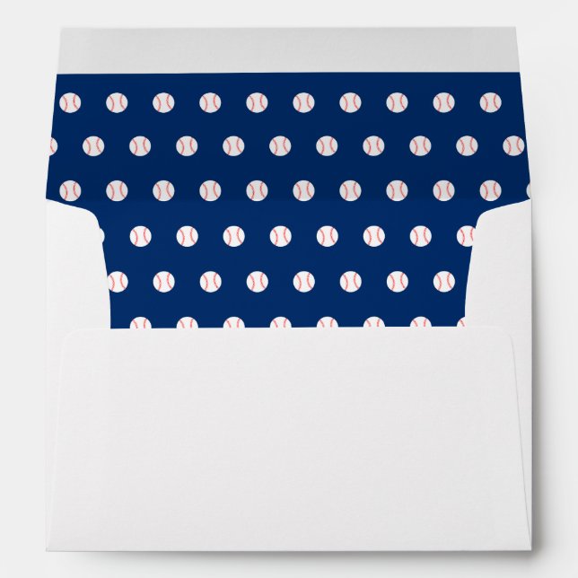 Enveloppe Blue Basball Adresse de retour A7 (Dos (Bas))