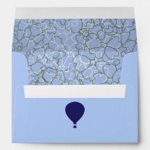 Blue Bon Voyage Hot Air Balloon Blue Linage