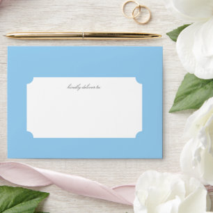 Enveloppe Blue Hydrangea Adresse de retour et Étiquette