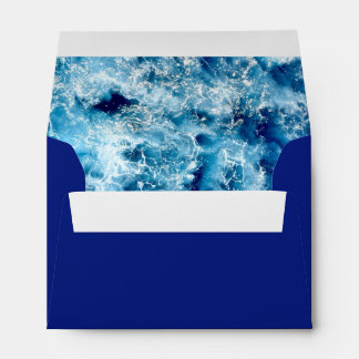 Enveloppe Blue Ocean Water Mariage Card