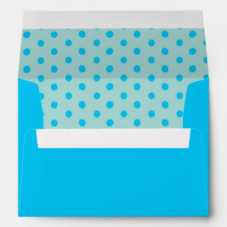 Enveloppe Blue Outside Blue et Aqua Polka Dot