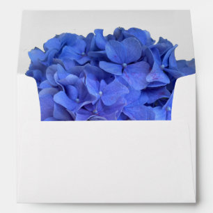 Enveloppe Blue periwinkel élégantes hydrangées florales