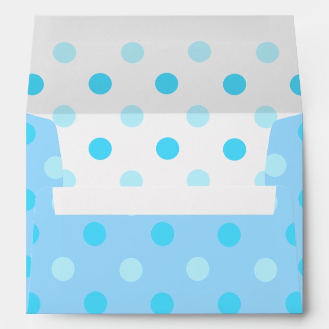 Enveloppe Blue Polka Dot A7 (Dos (Bas))