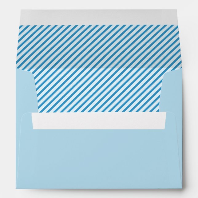 Enveloppe Blue Stripes moderne (Dos (Bas))