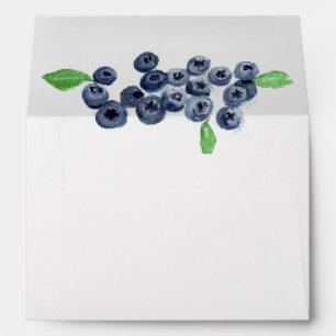 Enveloppe Blueberries Blueberry Fruit été Adresse de retour