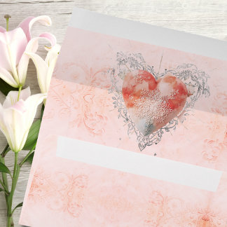 Enveloppe Blush Baroque Lace Sacred Heart Envelope