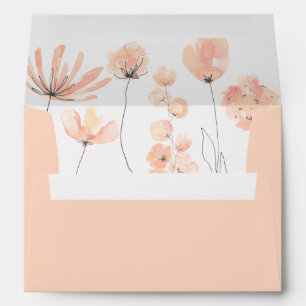 Enveloppe Blush & Blooms Solides Aquarelle Florale Invitatio
