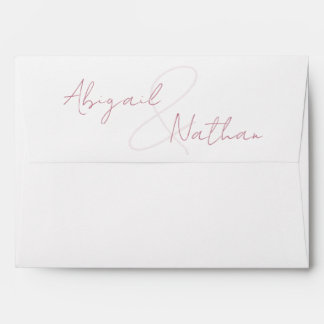 Enveloppe Blush Élégant & Minimaliste | Mariage Moderne & Si