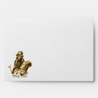 Enveloppe Bob Cratchit et Tiny Tim Christmas Carol