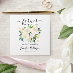 Enveloppe Boho Blanc Floral Seed Packet Memorial Funeral