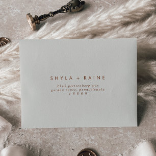 Enveloppe Boho Chic Bohemian Crème auto-adressée RSVP