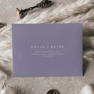Enveloppe Boho Chic Lavender Purple Auto-Adressé RSVP