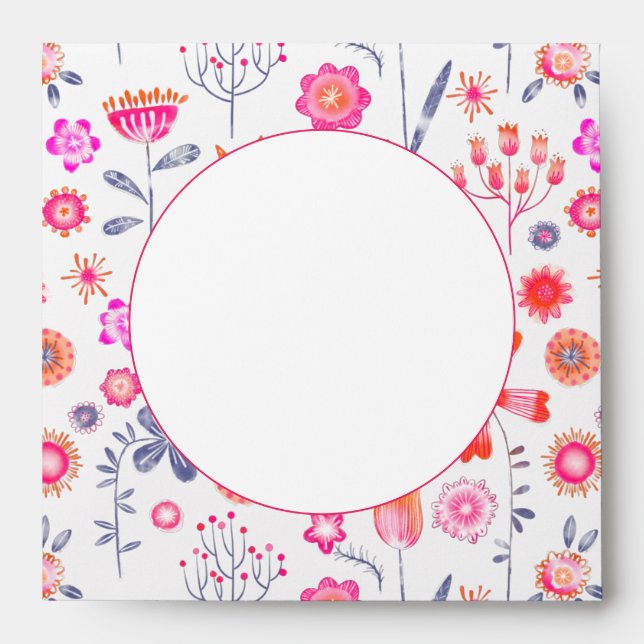 Enveloppe Boho du Jardin rose moderne (Devant)