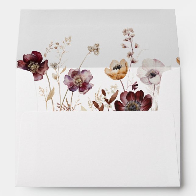 Enveloppe Boho Fall Wildflowers (Dos (Bas))