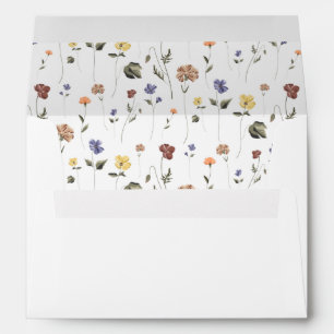 Enveloppe Boho Floral Fleur sauvage   Invitation