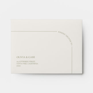 Enveloppe Boho Minimalist Arch Return Address Wedding RSVP