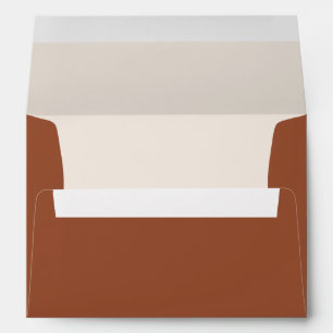 Enveloppe Boho Minimaliste Botaniques Terracotta Mariage