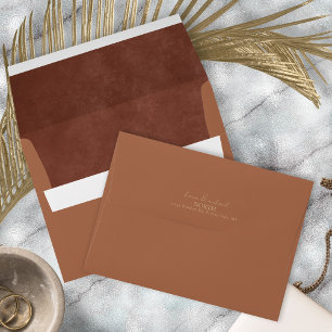 Enveloppe Boho Oasis Mariage Sienna/Burnt Umber ID959
