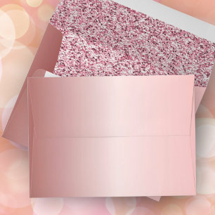 Enveloppe Boho Rose Gold Metallic & Parties scintillant Part