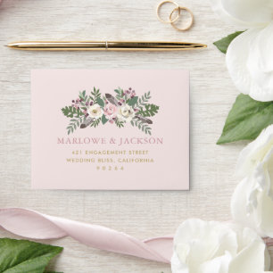 Enveloppe Boho Rose Rose Clair Floral RSVP Mariage