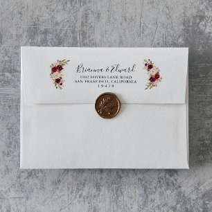 Enveloppe Boho rustique coloré Faire-part de mariage floral