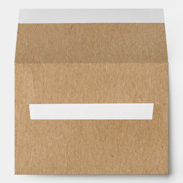 Enveloppe Boho rustique Kraft simple et élégant (Dos (Bas))