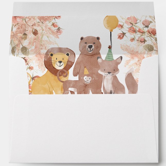 Enveloppe Boho Safari Blush Pampas Grass personnalisé (Créateur téléchargé)