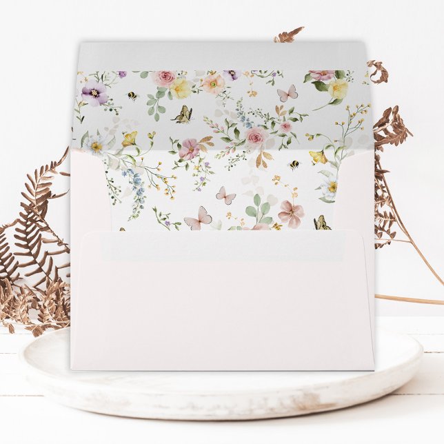 Enveloppe Boho Spring Fleur sauvage Meadow Floral Garden (Créateur téléchargé)